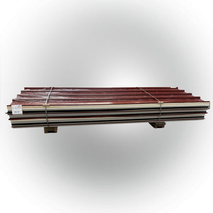 Paket #93 Sandwichplatten Dach Rotbraun 7 x 3,50 m Kernstärke 30 mm