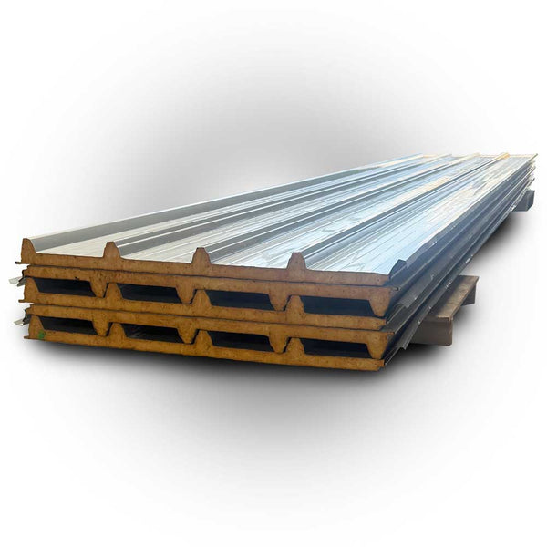 Paket #161 Sandwichplatten Dach Anthrazit 5 x 6,50 m Kernstärke 40 mm