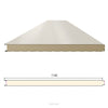 Sandwichplatten Wand in Reinweiß