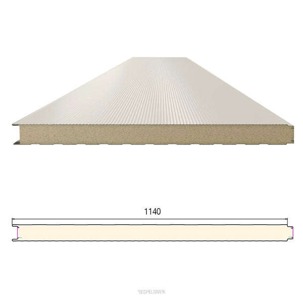 Sandwichplatten Wand in Reinweiß