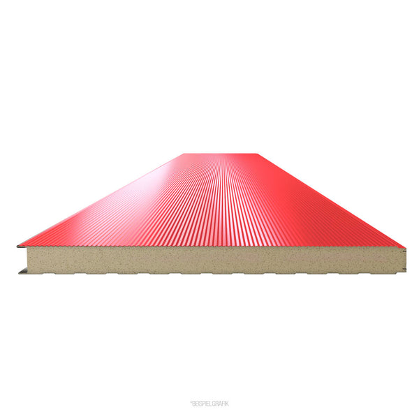 Sonderposten Sandwichwand in der Farbe Verkehrsrot