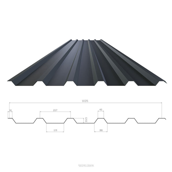 Trapezblech TPD 35/207 Anthrazit